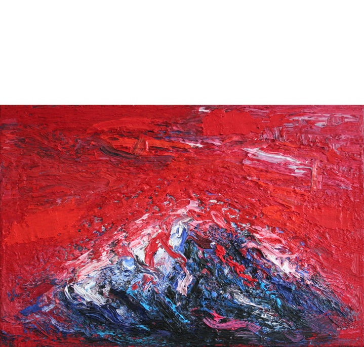 Armin Baumgarten, Roter Berg, Öl auf Leinwand, 40 x 60 cm, 2009